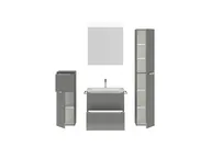 Atlas Ensemble sous vasque avec miroir et colonnes 2