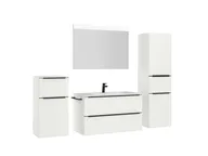 Atlas Ensemble sous vasque avec miroir et colonnes 3