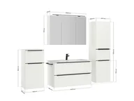 Atlas Ensemble sous vasque avec miroir et colonnes 4