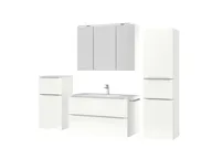 Atlas Ensemble sous vasque avec miroir et colonnes 5