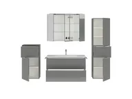 Atlas Ensemble sous vasque avec miroir et colonnes 2