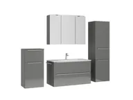 Atlas Ensemble sous vasque avec miroir et colonnes 3