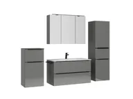 Atlas Ensemble sous vasque avec miroir et colonnes 3