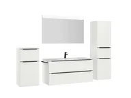 Atlas Ensemble sous vasque avec miroir et colonnes 3