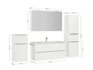 Atlas Ensemble sous vasque avec miroir et colonnes 4