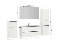 Atlas Ensemble sous vasque avec miroir et colonnes 4