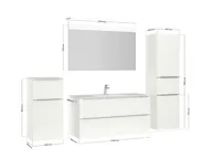 Atlas Ensemble sous vasque avec miroir et colonnes 4