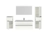 Atlas Ensemble sous vasque avec miroir et colonnes 2