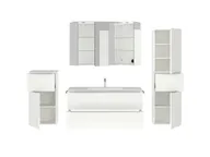 Atlas Ensemble sous vasque avec miroir et colonnes 2