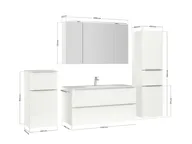 Atlas Ensemble sous vasque avec miroir et colonnes 4