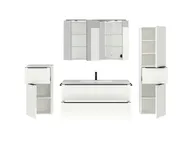 Atlas Ensemble sous vasque avec miroir et colonnes 2