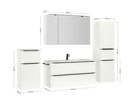 Atlas Ensemble sous vasque avec miroir et colonnes 4