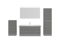 Atlas Ensemble sous vasque avec miroir et colonnes 1