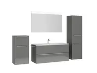 Atlas Ensemble sous vasque avec miroir et colonnes 3