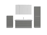 Atlas Ensemble sous vasque avec miroir et colonnes 1