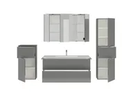 Atlas Ensemble sous vasque avec miroir et colonnes 2