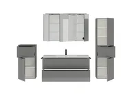 Atlas Ensemble sous vasque avec miroir et colonnes 2