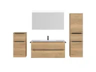 Atlas Ensemble sous vasque avec miroir et colonnes 1