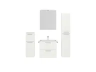 Atlas Ensemble sous vasque avec miroir et colonnes 1