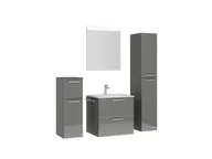 Atlas Ensemble sous vasque avec miroir et colonnes 3