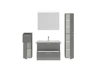 Atlas Ensemble sous vasque avec miroir et colonnes 2