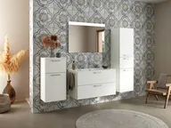 Atlas Ensemble sous vasque avec miroir et colonnes 0