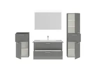 Atlas Ensemble sous vasque avec miroir et colonnes 2