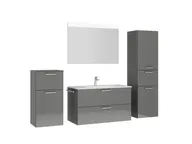 Atlas Ensemble sous vasque avec miroir et colonnes 3