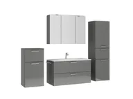 Atlas Ensemble sous vasque avec miroir et colonnes 3