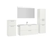 Atlas Ensemble sous vasque avec miroir et colonnes 3