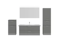 Atlas Ensemble sous vasque avec miroir et colonnes 1