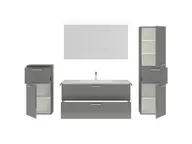 Atlas Ensemble sous vasque avec miroir et colonnes 2