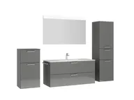 Atlas Ensemble sous vasque avec miroir et colonnes 3