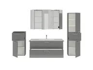 Atlas Ensemble sous vasque avec miroir et colonnes 2