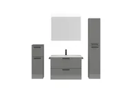 Atlas Ensemble sous vasque avec miroir et colonnes 1