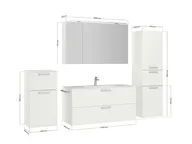 Atlas Ensemble sous vasque avec miroir et colonnes 2