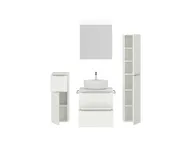 Atlas Ensemble sous vasque avec miroir et colonnes 2