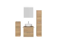 Atlas Ensemble sous vasque avec miroir et colonnes 1