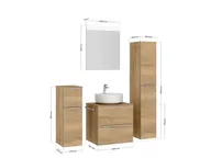 Atlas Ensemble sous vasque avec miroir et colonnes 4