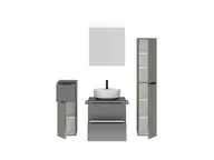 Atlas Ensemble sous vasque avec miroir et colonnes 2