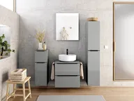 Atlas Ensemble sous vasque avec miroir et colonnes 0