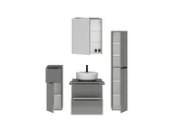 Atlas Ensemble sous vasque avec miroir et colonnes 2