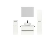 Atlas Ensemble sous vasque avec miroir et colonnes 0