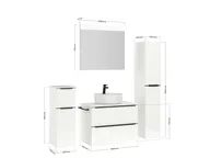 Atlas Ensemble sous vasque avec miroir et colonnes 3