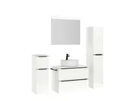 Atlas Ensemble sous vasque avec miroir et colonnes 2