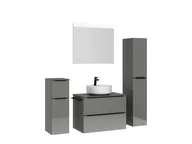 Atlas Ensemble sous vasque avec miroir et colonnes 3