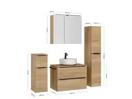 Atlas Ensemble sous vasque avec miroir et colonnes 4