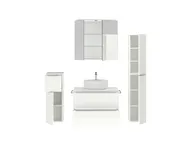 Atlas Ensemble sous vasque avec miroir et colonnes 2