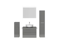 Atlas Ensemble sous vasque avec miroir et colonnes 1