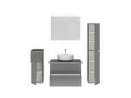 Atlas Ensemble sous vasque avec miroir et colonnes 2